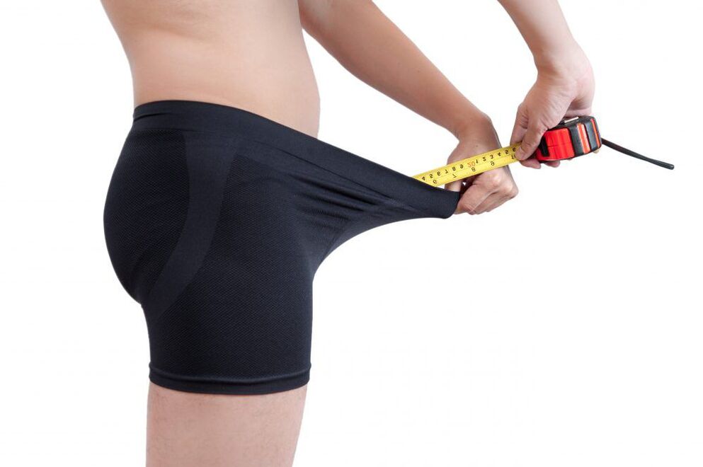 Measuring penis length after a soda massage